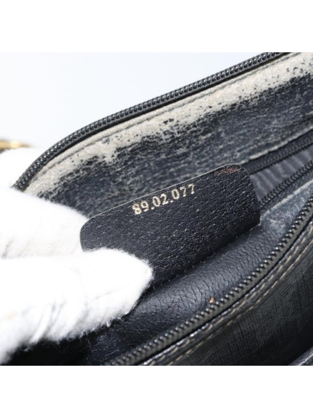 Authentic GUCCI GG Supreme Web Sherry Line Bag PVC Black Gold 89 02 077 - Picture 4 of 16